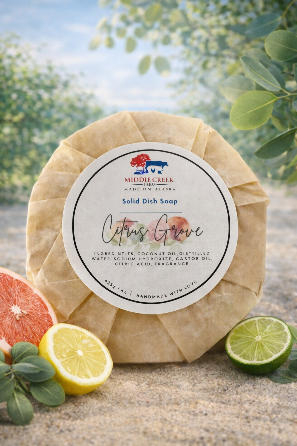 Solid Dish Soap Puck