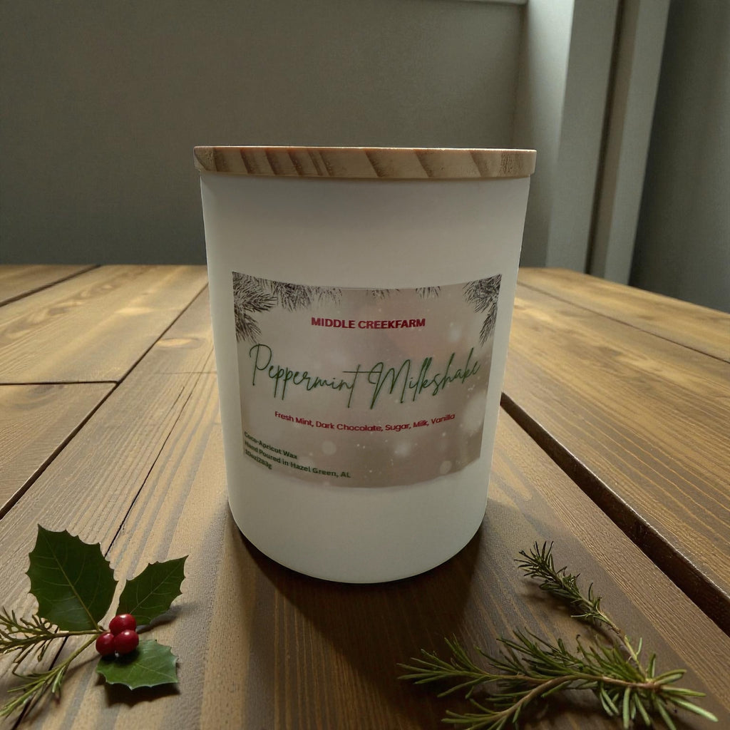 Peppermint Milkshake Hand Poured Candle