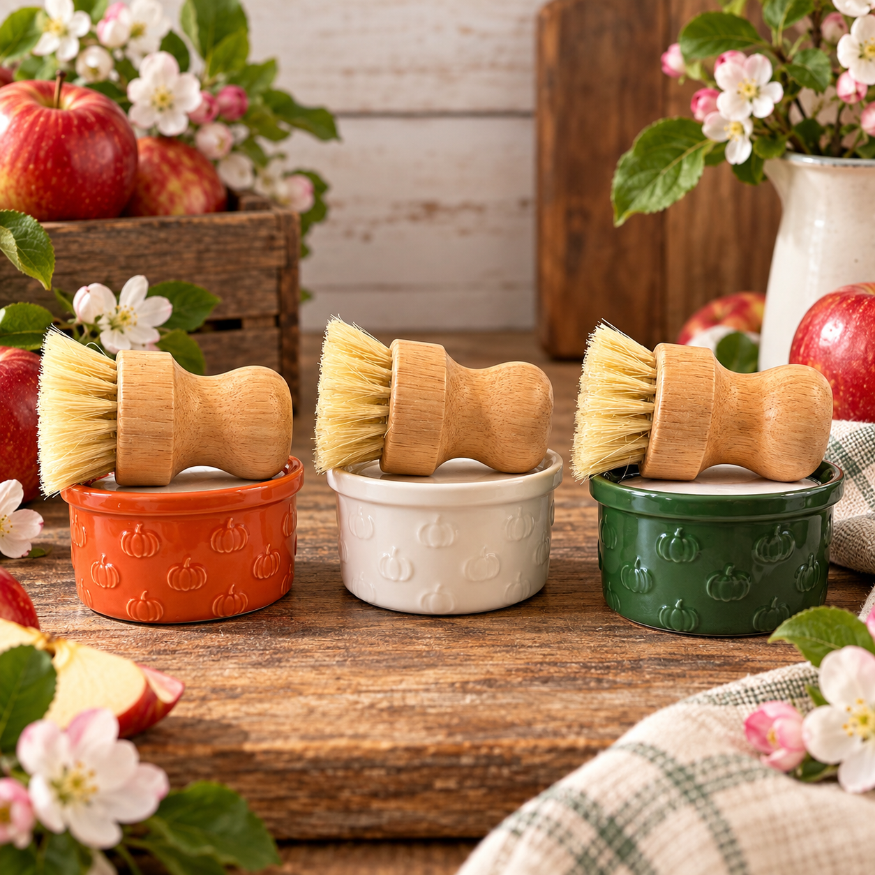 Apple Blossom Solid Dish Soap Set