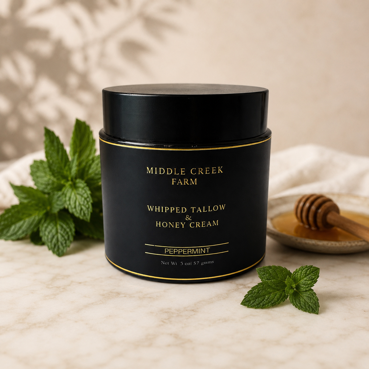 Whipped Tallow & Honey Cream – Peppermint
