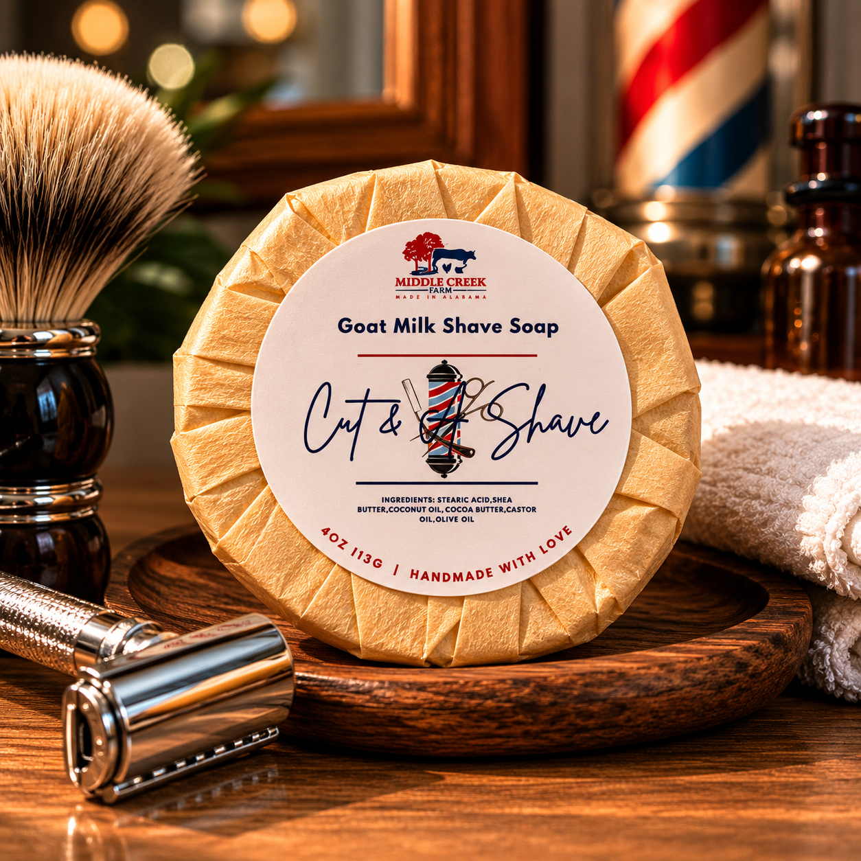 Cut & A Shave  Goat Milk Shave Soap
