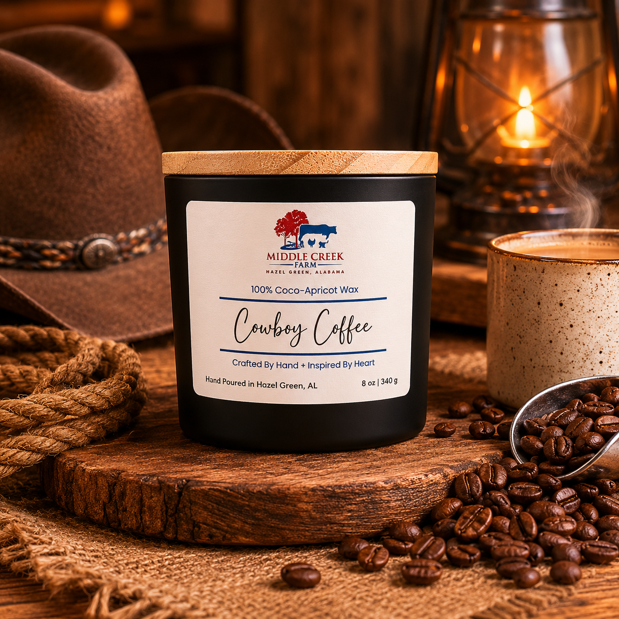 Cowboy  Coffee Hand Poured Candle