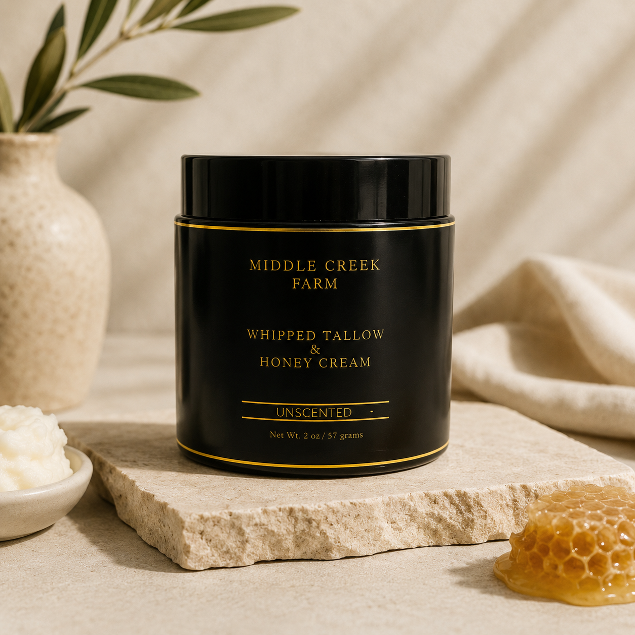 Whipped Tallow & Honey Cream – Unscented
