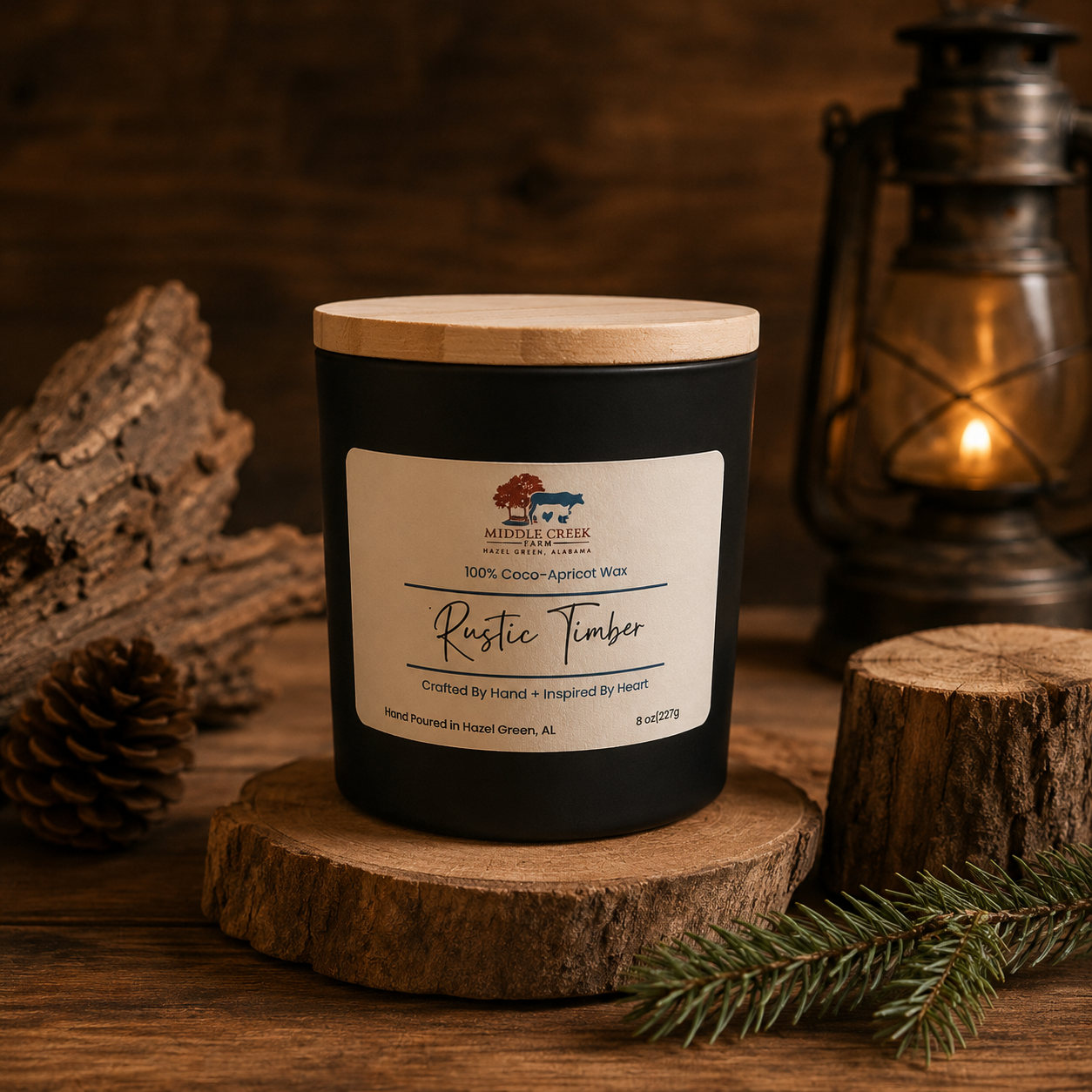 Rustic Timber Hand Poured Candle