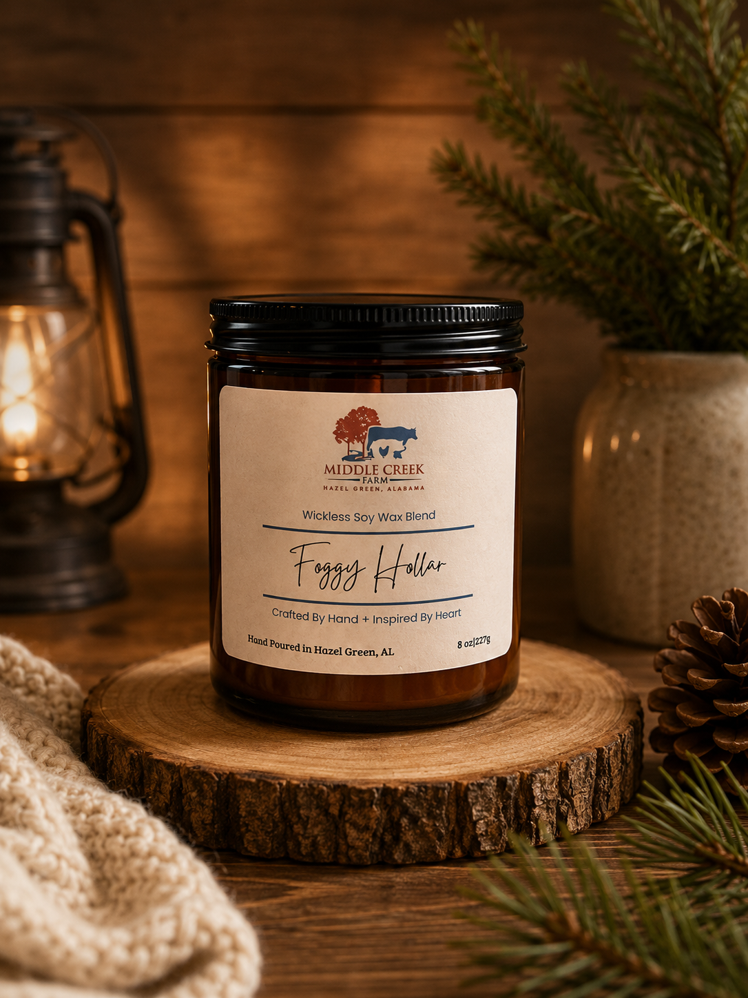 Foggy Hollar Wickless Candle