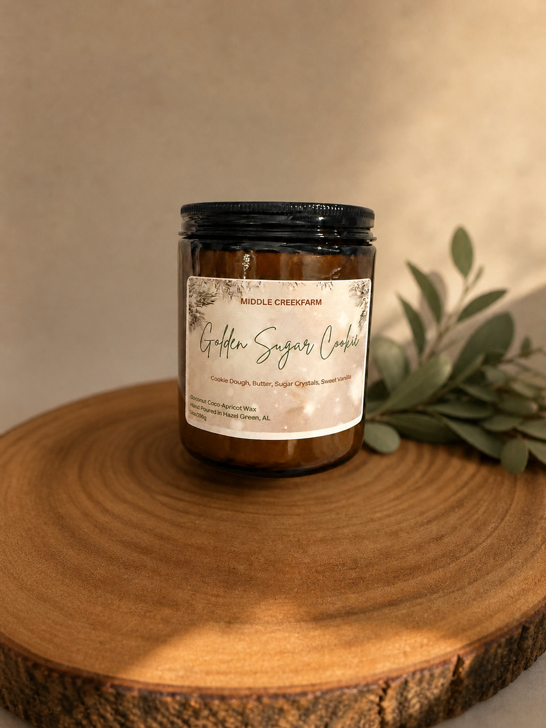 Golden Sugar Cookie Wickless Candle
