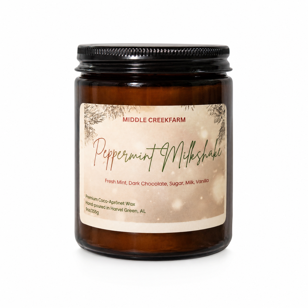 Peppermint Milkshake Wickless Candle