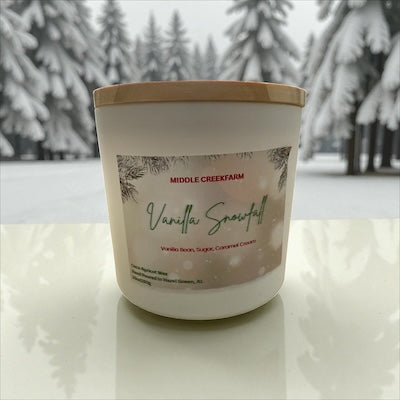 Vanilla Snowfall Hand Poured Candle