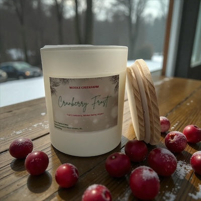Cranberry Frost Hand Poured Candle