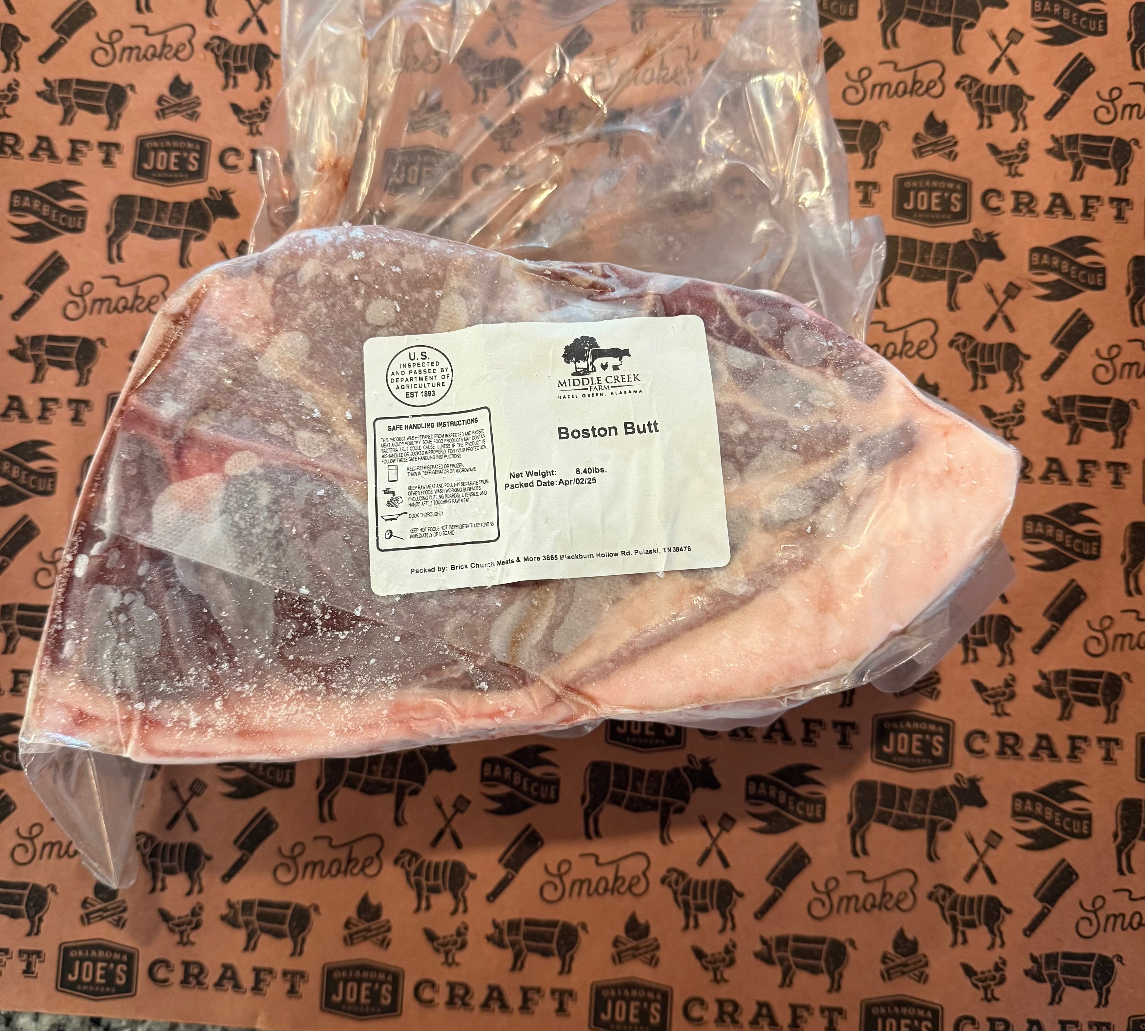 Farm-Raised Boston Butt – 8–9 lbs ($50)